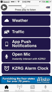 Newstalk KZRG enable severe weather alerts