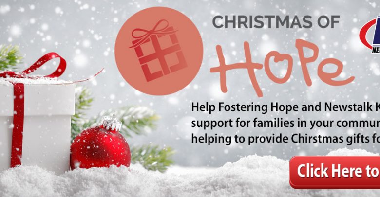 Fostering Hope and News Talk KZRG 2018 Christmas of Hope Campaign