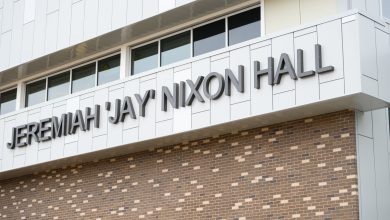 Photo of Ribbon cutting held for Nixon Hall at MSSU