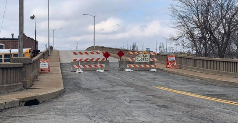 Pennsylvania Ave Bridge, Joplin, road closure