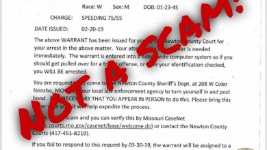 Photo of This is NOT a Scam- Newton County Sheriff Sends Warrant Letters