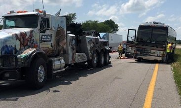 Photo of Traffic tied up on I-44 after coach mishap