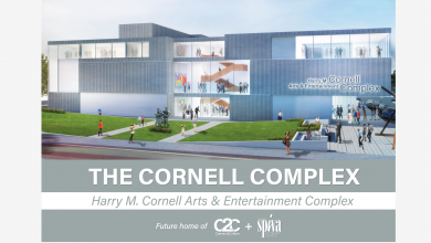 Photo of “Topping Out Ceremony” held for Cornell Arts & Entertainment Complex