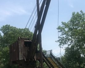 Photo of Markley Shovel dedicated at Big Brutus site