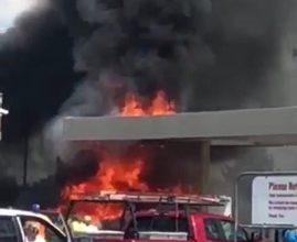 Photo of Camper Explodes On Impact Following Gas Station Crash