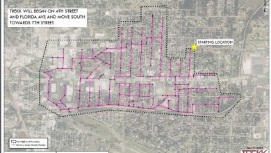 Photo of City smoke testing portion of sewer system