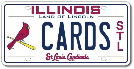 Cardinals license plates in Cub’s town