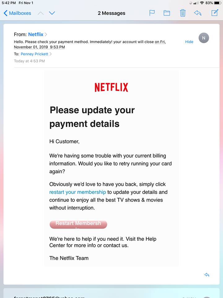 Phishing Scam Disguised As Netflix Email – Newstalk KZRG