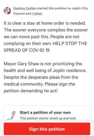 Joplin Covid Petition, Newstalk KZRG