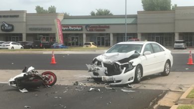 Photo of Car-motorcycle accident injures two, slows 32nd St. traffic