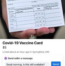 Photo of New scam involves buying, selling vaccination cards