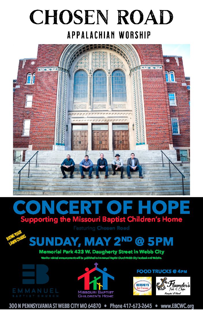 Photo of Emmanuel Baptist Church to host Chosen Road concert in May