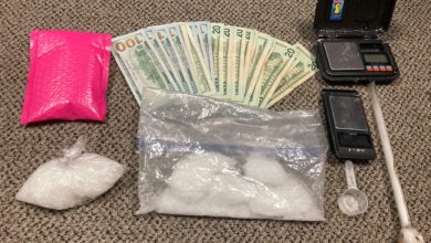 Photo of 2 arrested and 3/4 quarter pounds of suspected meth siezed during raid