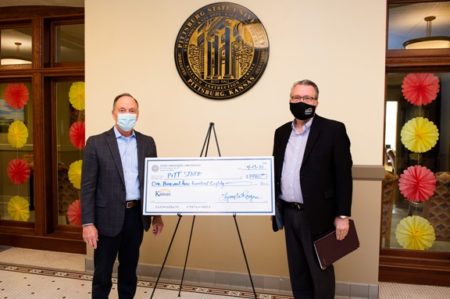 State Treasurer presents unclaimed property check to PSU 
