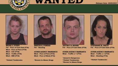 Photo of Newton County Sheriff’s Office asking for the public’s help in finding four wanted individuals