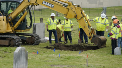 Photo of 19 bodies reburied amid protests in search for Tulsa victims