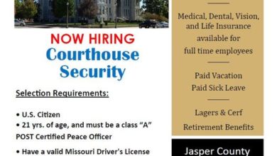 Photo of Jasper County Sheriff’s Office seeking applicants for Courthouse Security position
