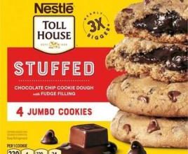 Photo of Nestlé Toll House Stuffed Chocolate Chip Cookie Dough with Fudge Filling recalled