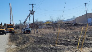 Photo of Downed powerline causes small grass fire – power outage