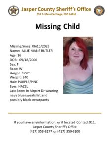 06-16-23 MISSING GIRL REPORT