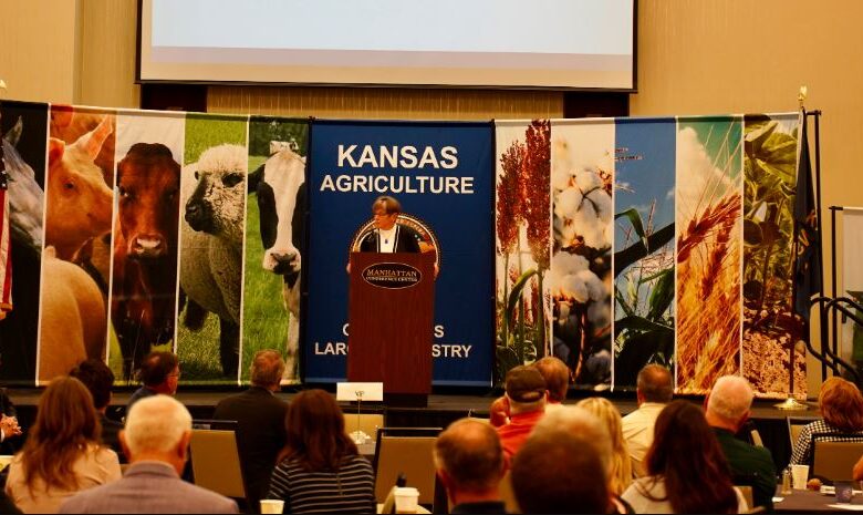 Kansas Agriculture Governor Laura Kelly Ag Agriculture drought livestock live stock farm farmers growers plow summit development growth speech