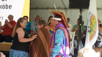 Photo of Kansas Governor celebrates return of the Sacred Red Rock to the Kaw Nation