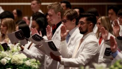 Photo of New students receive white coats at KCU College of Dental Medicine in Joplin