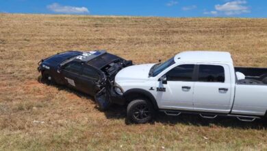 Photo of Oklahoma State Highway Patrol rear ended