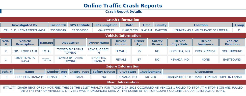 Crash Report