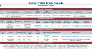 Nevada Fatal Crash