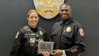 Photo of Tiffany Osborne awarded Joplin’s December Officer of the Month