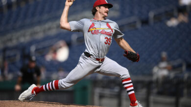 Photo of Goldschmidt and Burleson go deep to back Mikolas as Cardinals blank Nationals 6-0