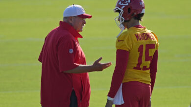 Photo of Wanya Morris, Kingsley Suamataia in camp competition for Chiefs starting spot at left tackle