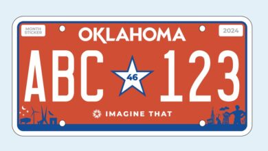 Photo of Oklahoma unveils new standard license plate design