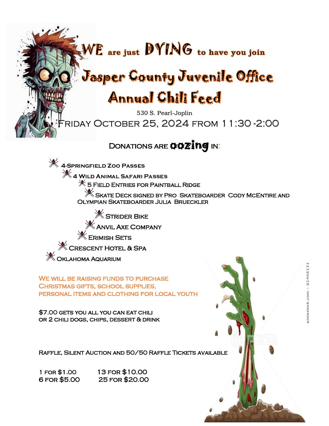 Photo of Jasper County Juvenile Office Annual Chili Feed this Friday