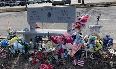 Photo of Benches, bridges pay tribute to fallen Joplin officers